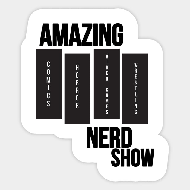 Amazing Nerd Show Black Flag Logo Sticker by The Amazing Nerd Show 